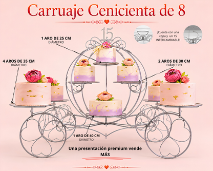 Carruaje cenicienta de 8