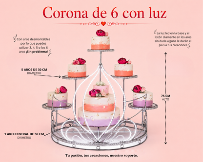 Corona de 6 con luz