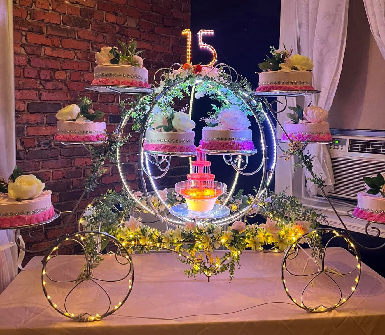 Carruaje cenicienta de 15 con luz