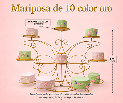 Mariposa de 10 color ORO
